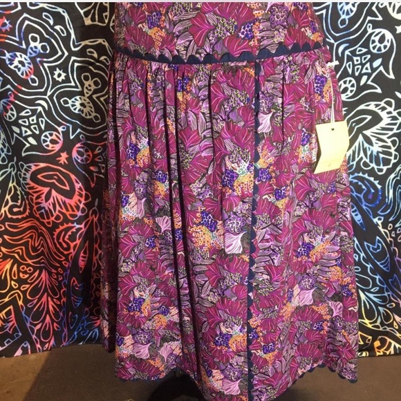 Kika Vargas X Target Coral Reef Scallop Edge Midi  Skirt, Size16W 18W NWT - Picture 3 of 4